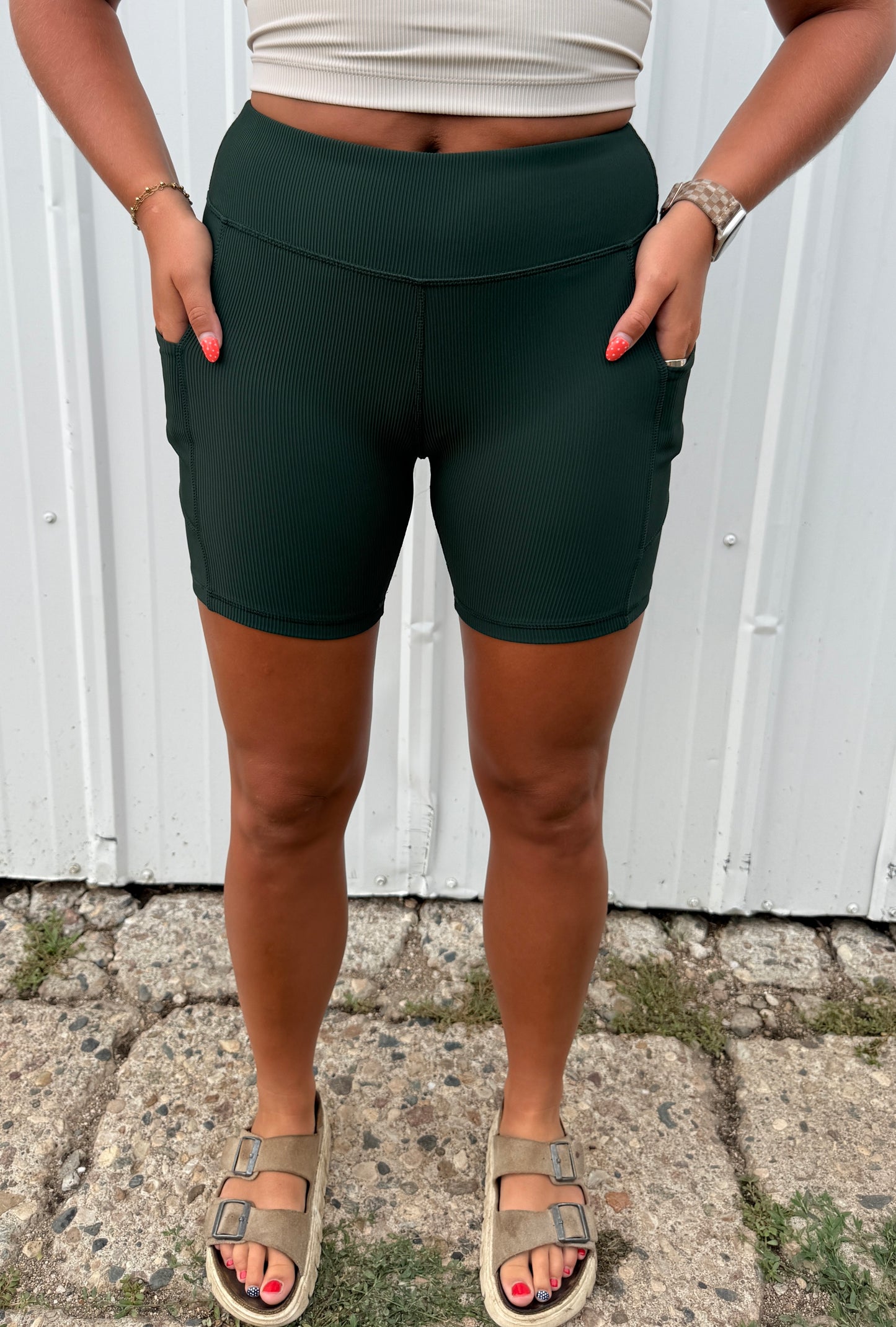 RIBBED BIKER REGENCY GREEN