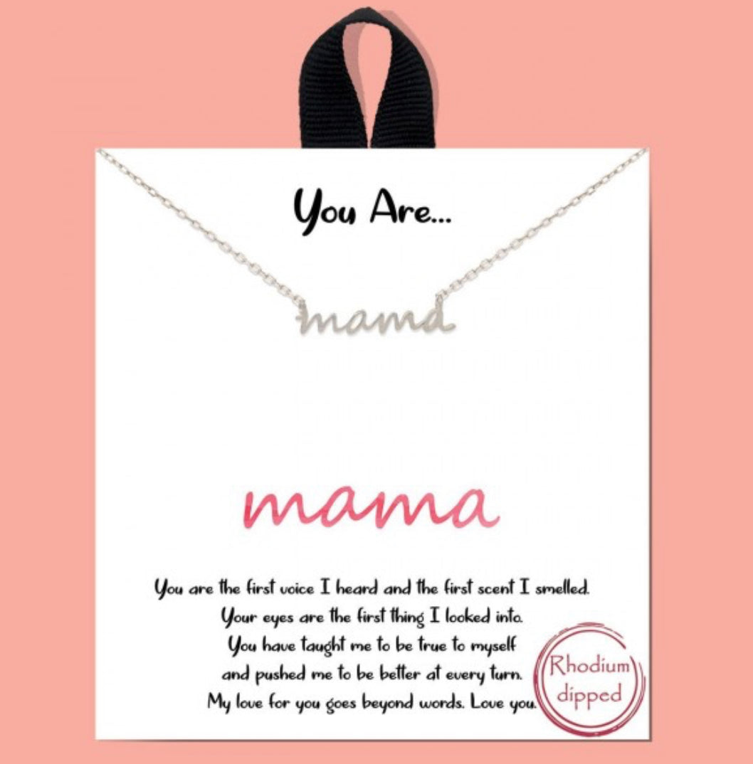 MAMA SCRIPT NECKLACE