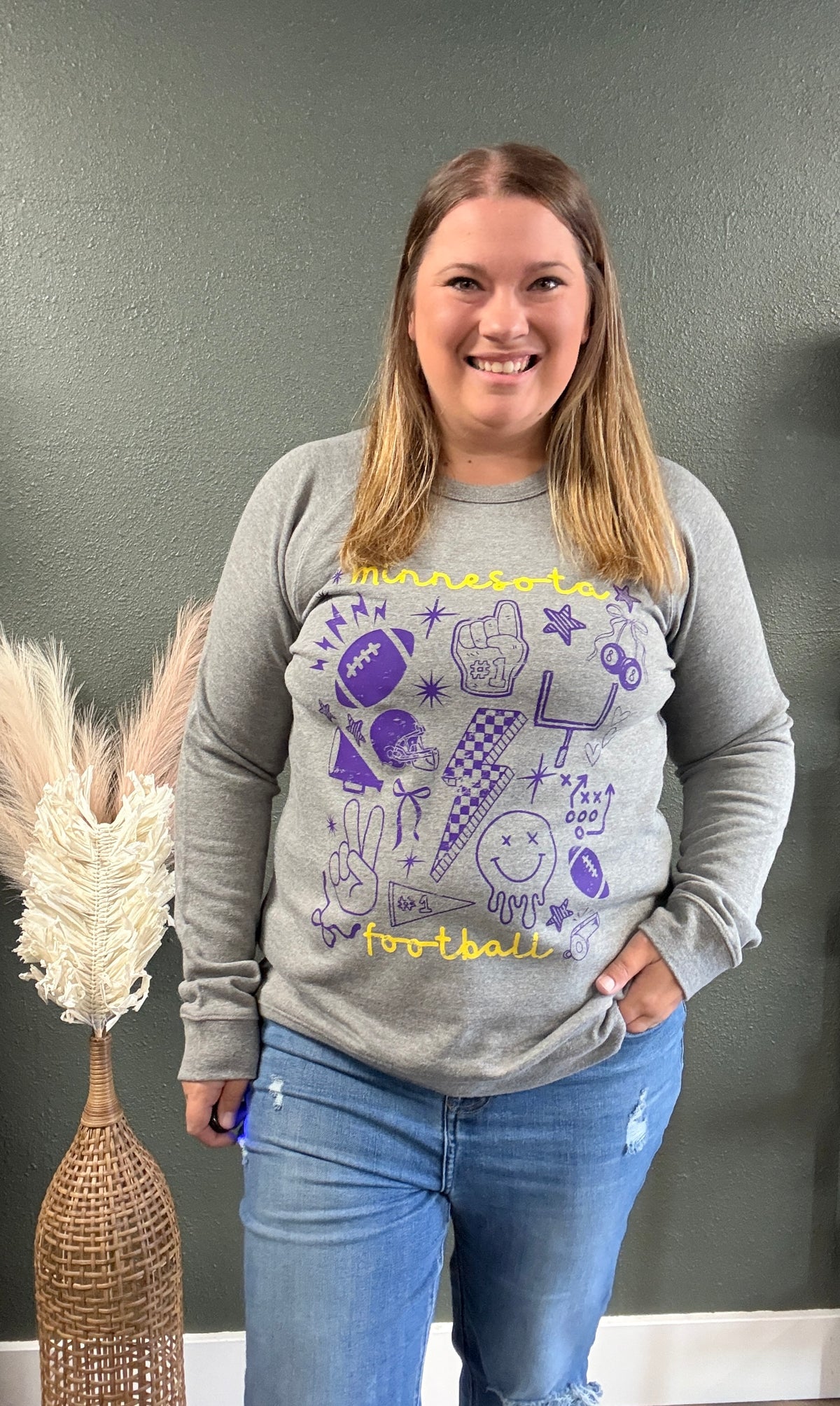 MN FOOTBALL DOODLE SWEATSHIRT
