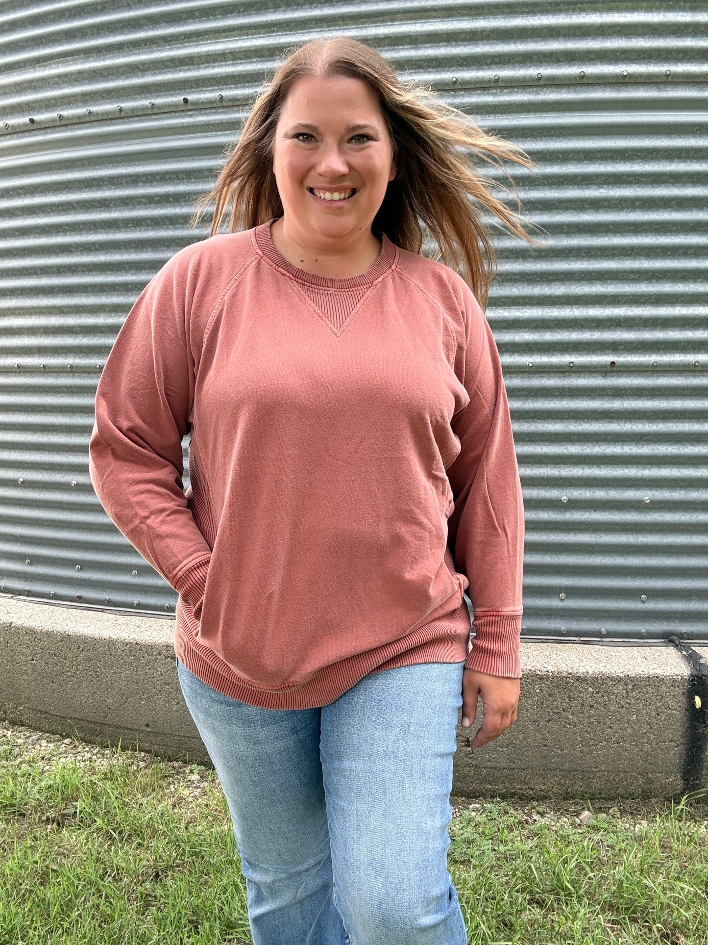 FRENCH TERRY PULLOVER 5176D4 RUST