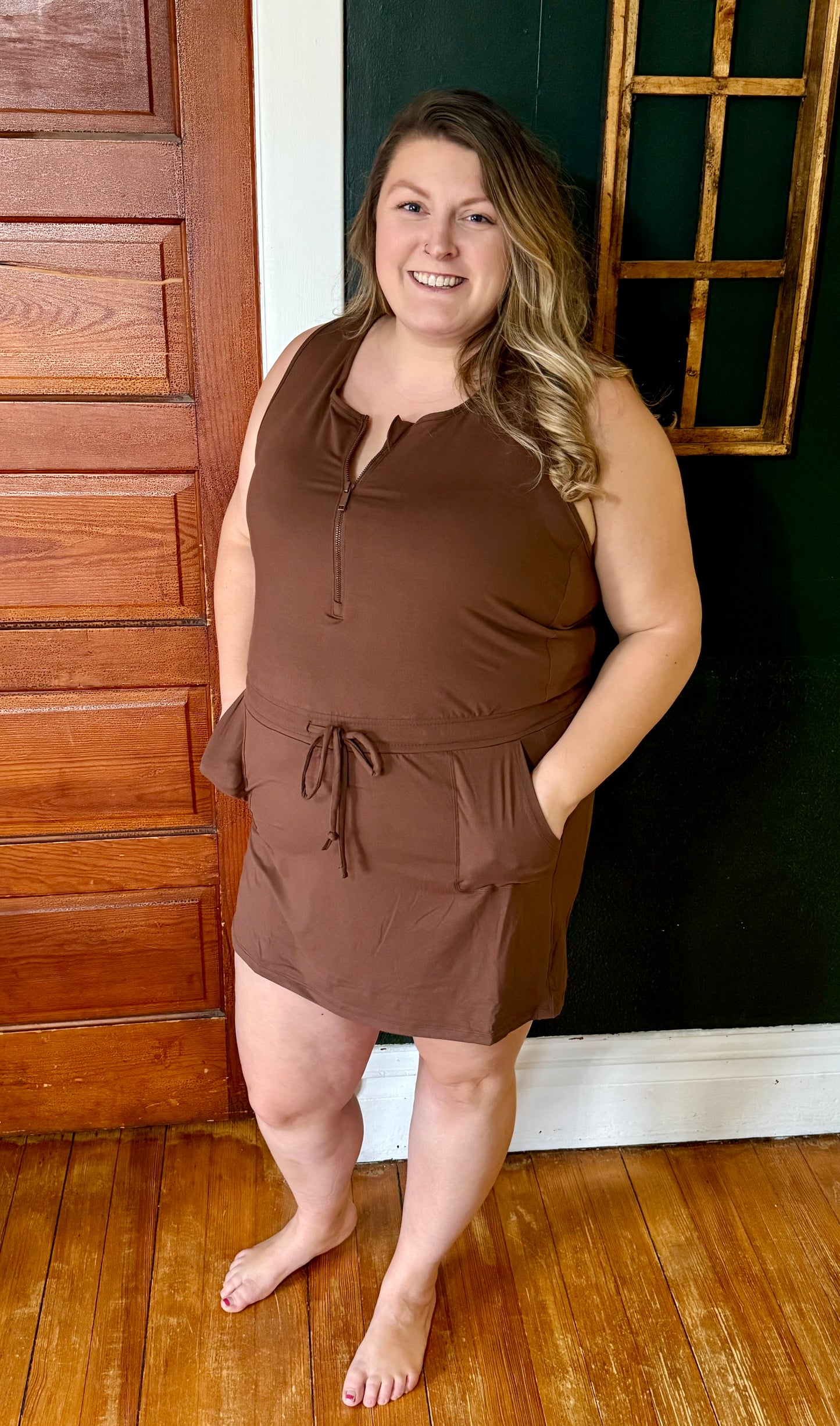 DEFINED ROMPER DRESS