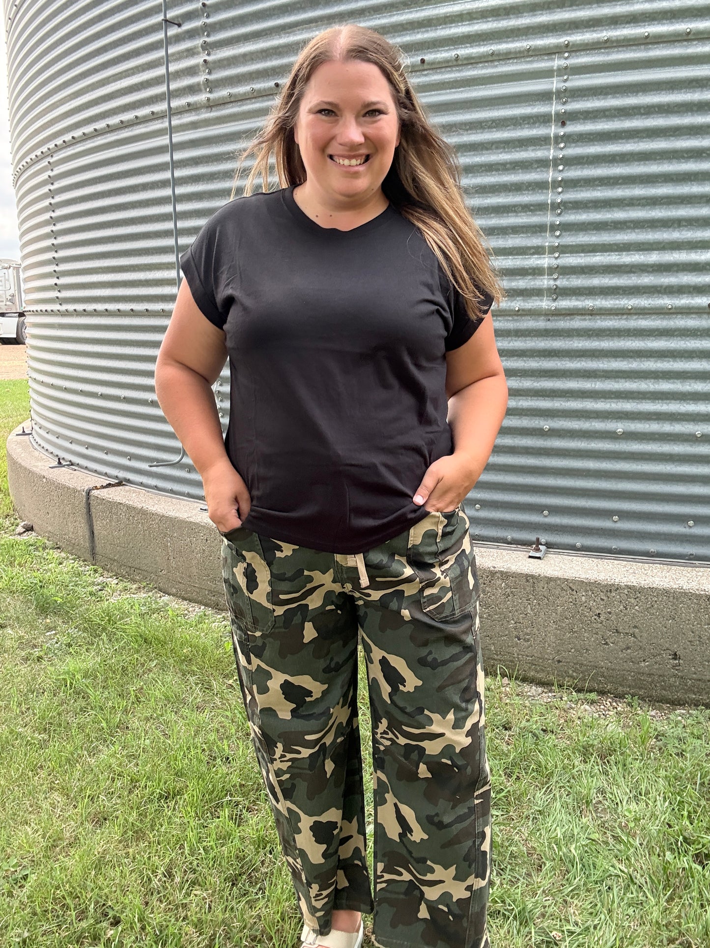 RISEN: MID RISE FIT BARREL SLUNG PANTS PG21258X
