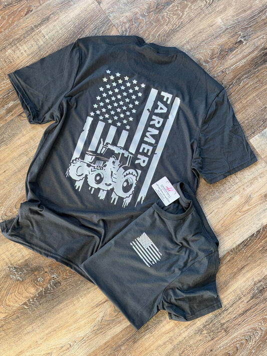 AMERICAN FLAG TRACTOR TEE