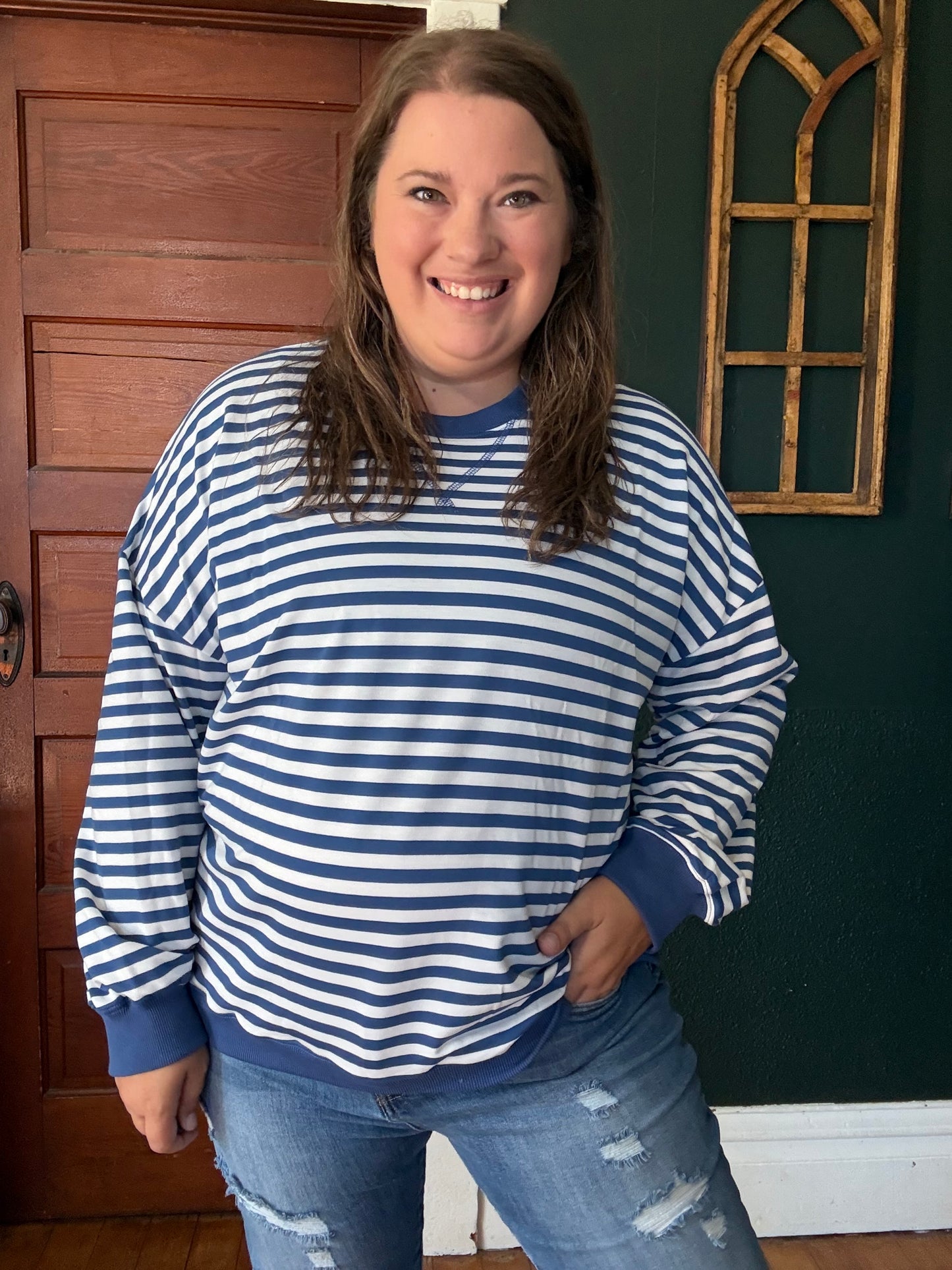 EVERY DAY STRIPED PULLOVER