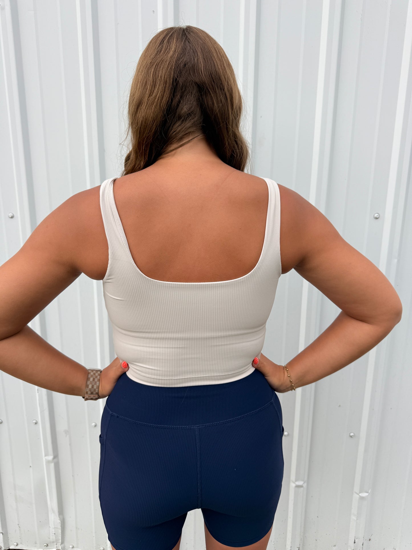RIBBED SPORTS BRA MOCHA CREAM
