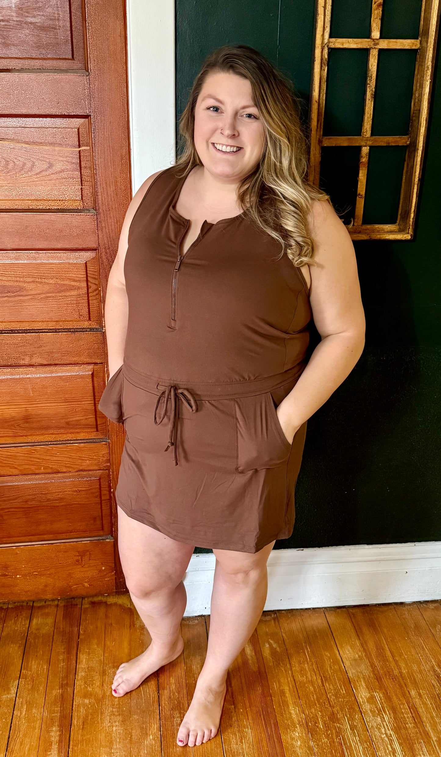 DEFINED ROMPER DRESS