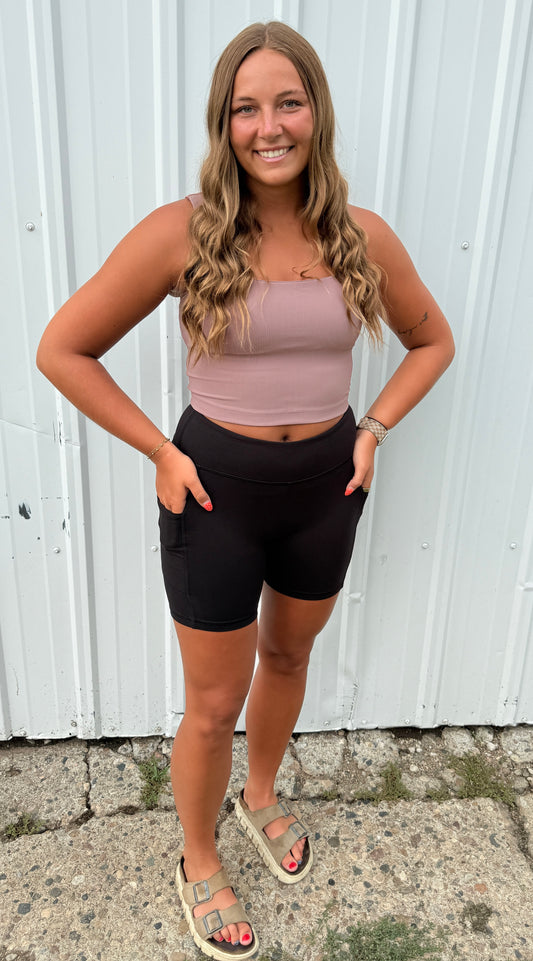 6 INCH BIKER SHORTS BLACK