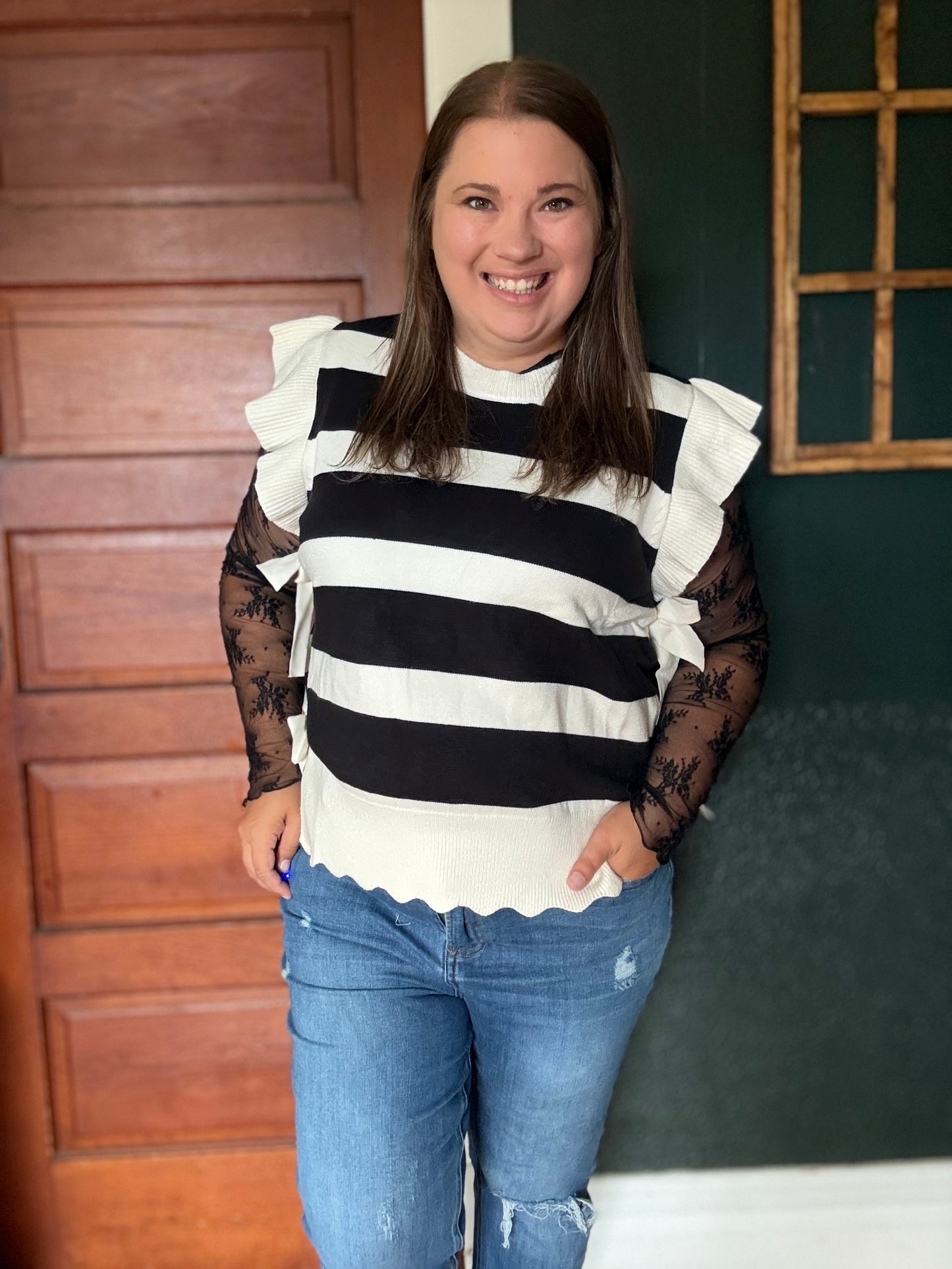 STRIPED SWEATER TOP