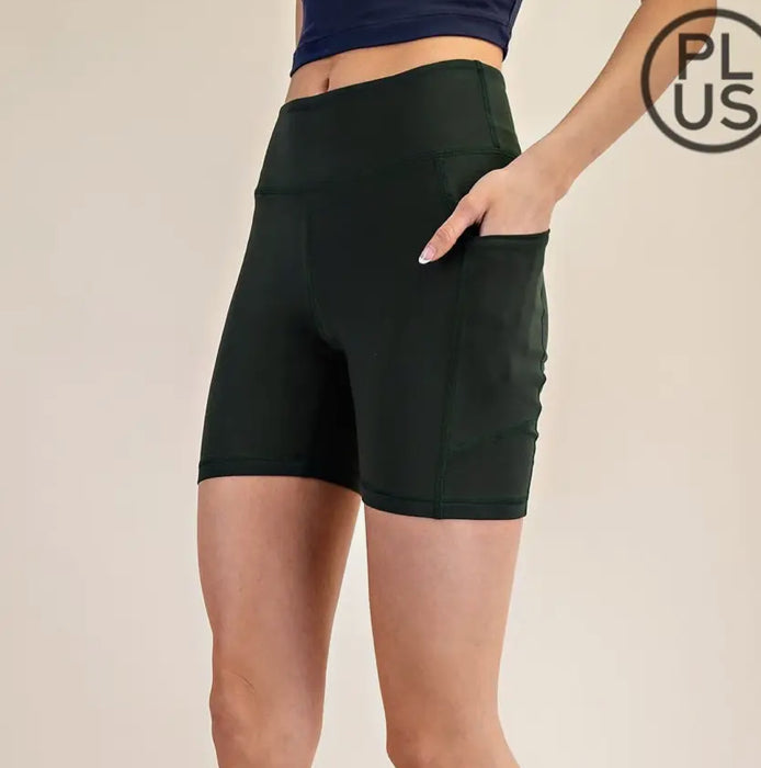 6 INCH BIKER SHORTS REGENCY GREEN