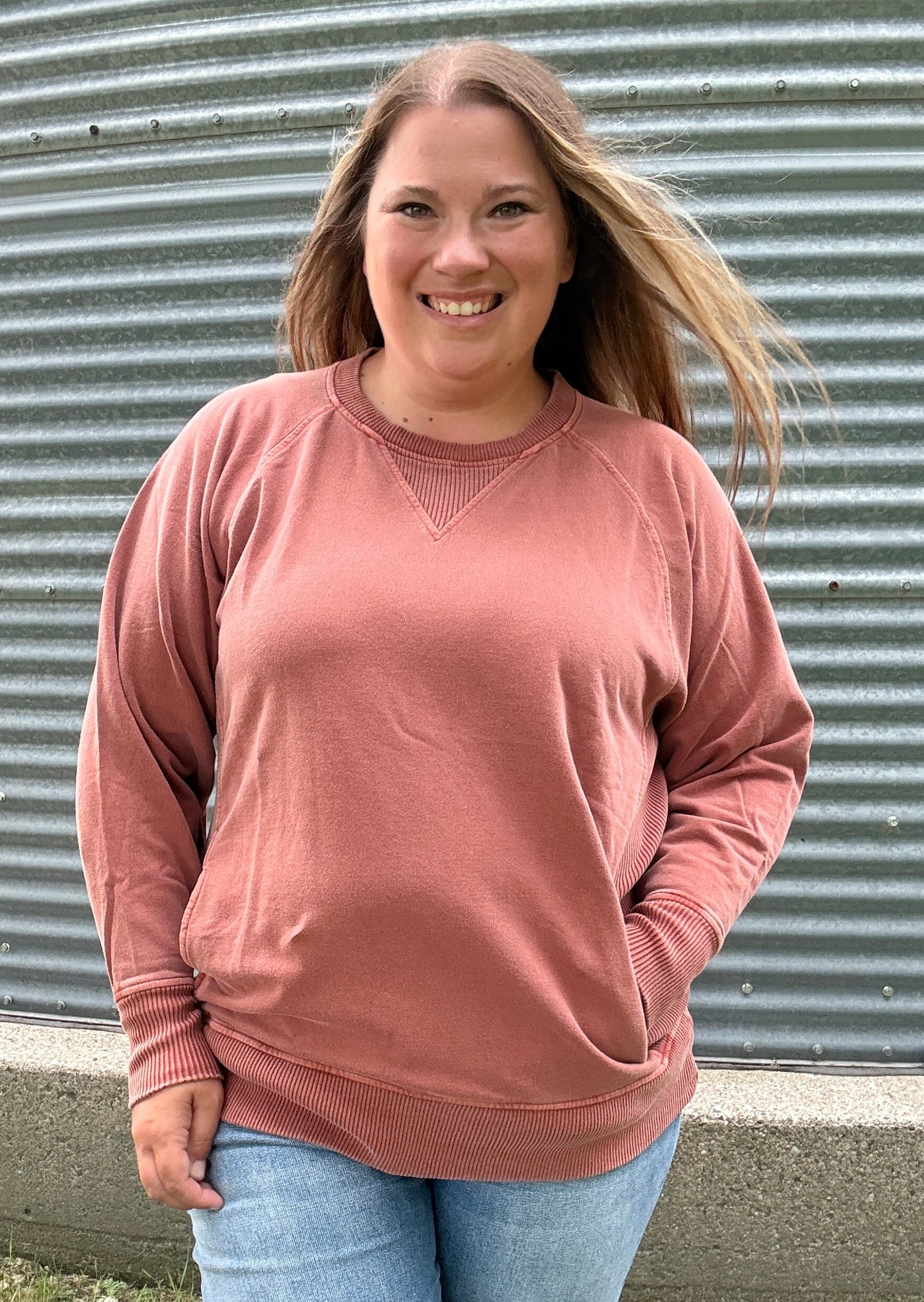 FRENCH TERRY PULLOVER 5176D4 RUST