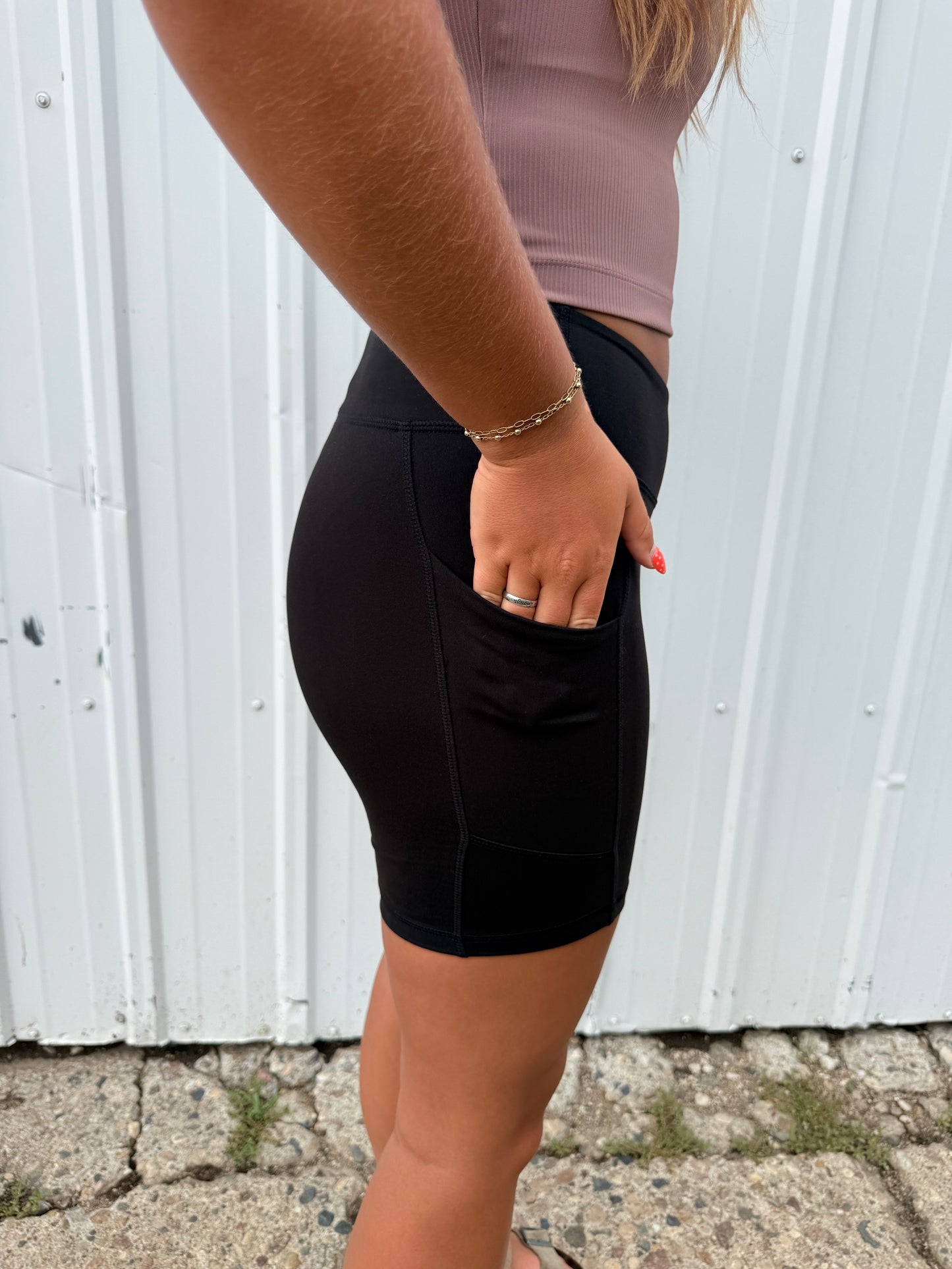 6 INCH BIKER SHORTS BLACK