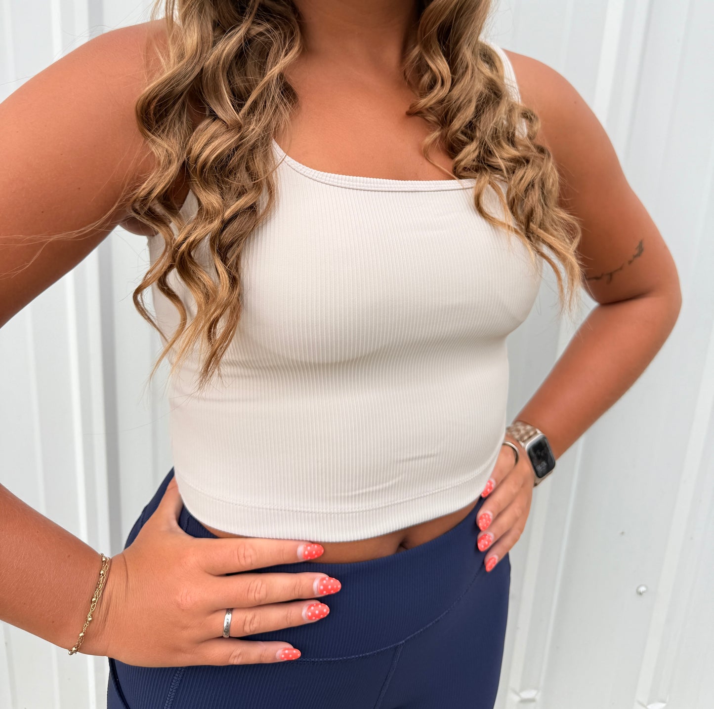 RIBBED SPORTS BRA MOCHA CREAM