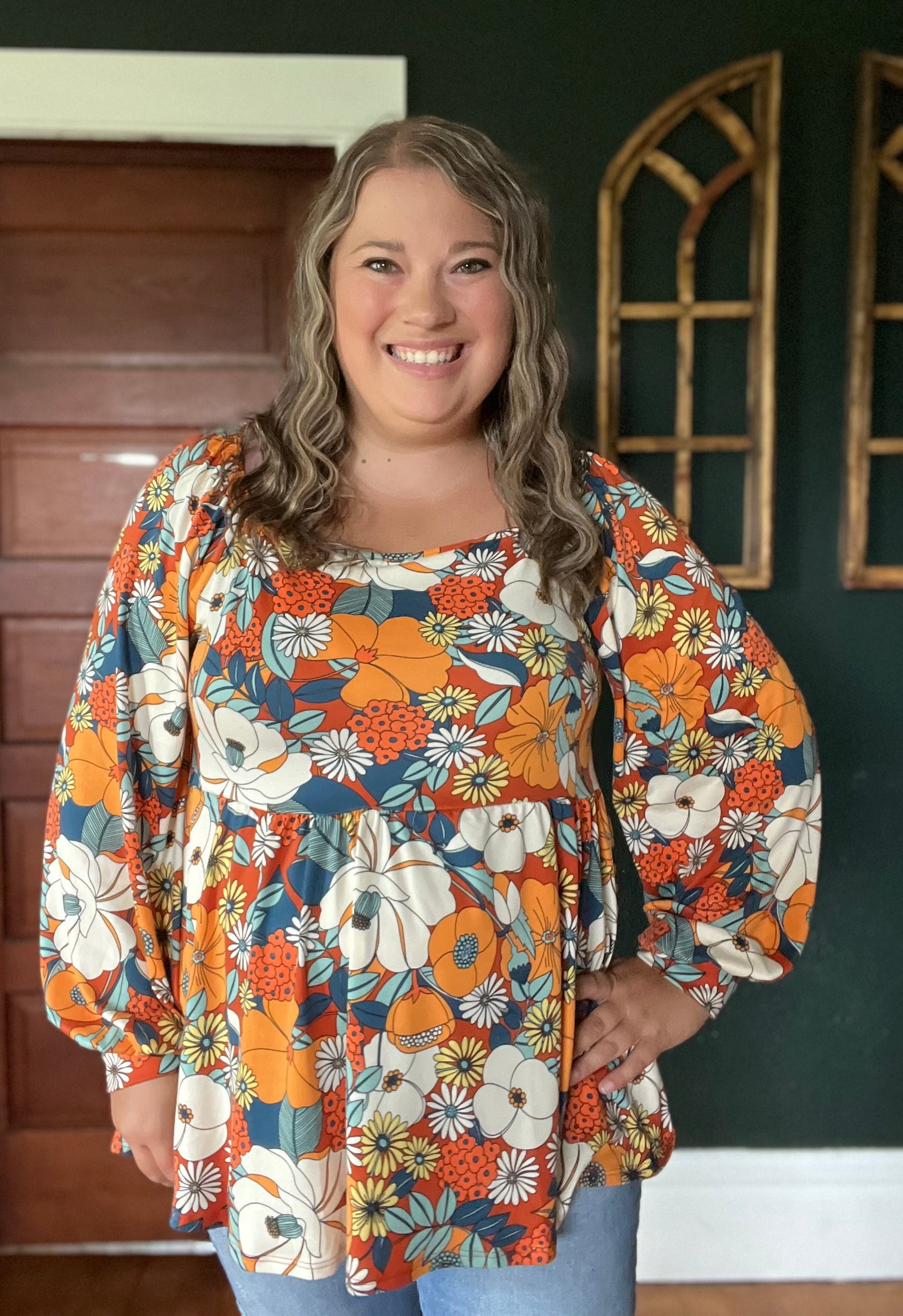 RETRO FLORAL TOP