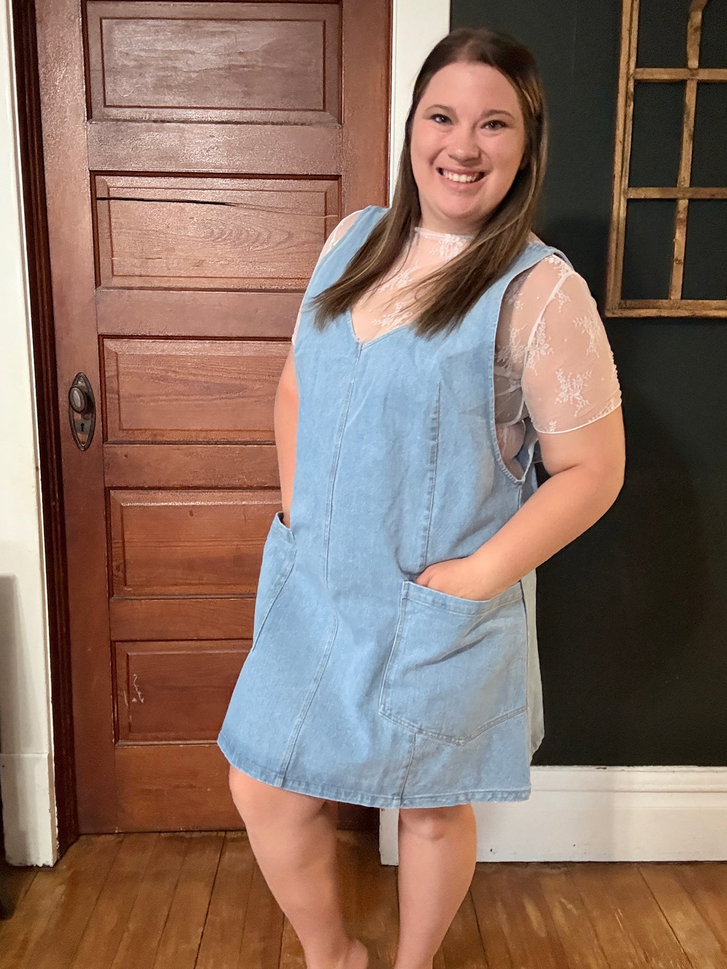 DENIM MINI DRESS