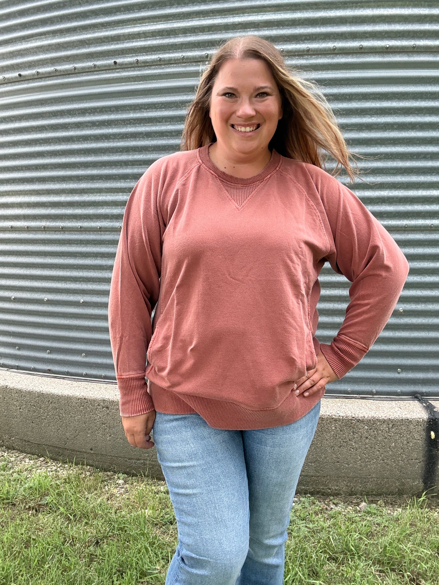 FRENCH TERRY PULLOVER 5176D4 RUST