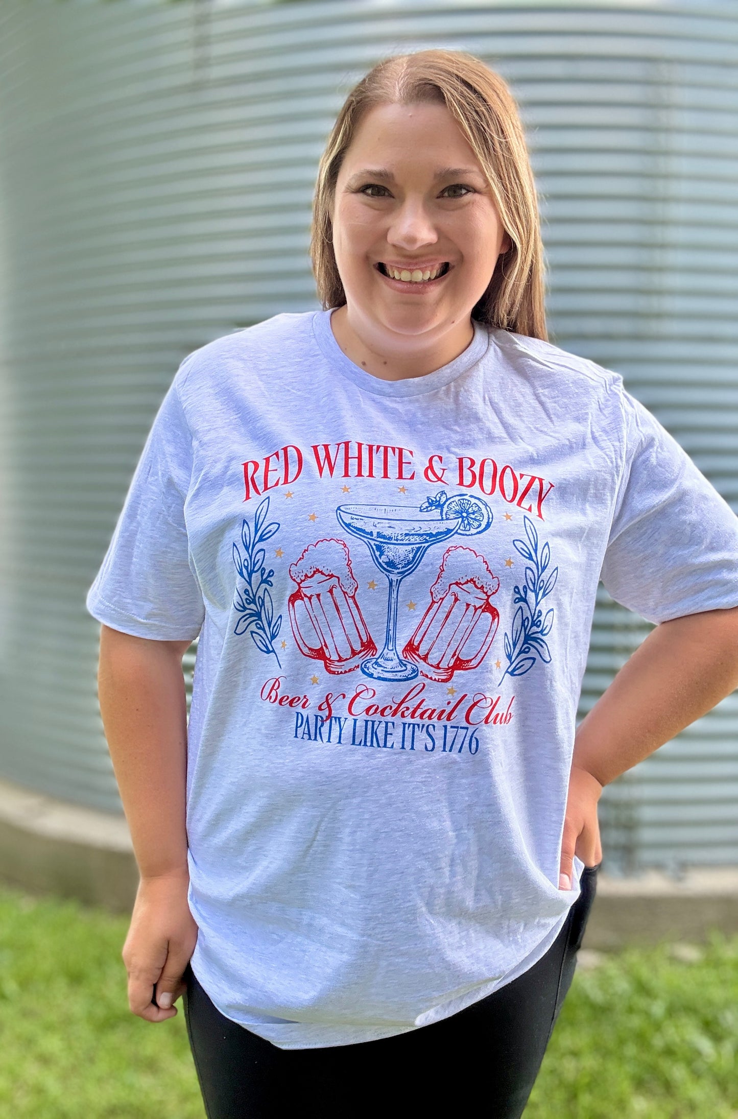 RED WHITE & BOOZY TEE