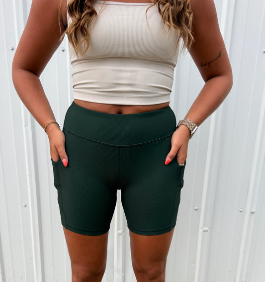 RIBBED BIKER REGENCY GREEN